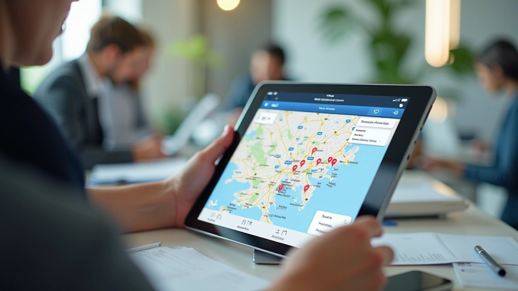 LocalHub Directory interface displaying Hong Kong business listings with map integration