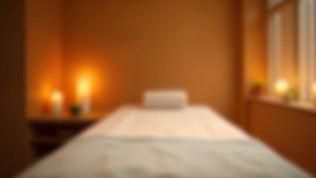 Peaceful spa interior with massage treatment room and serene wellness environment
