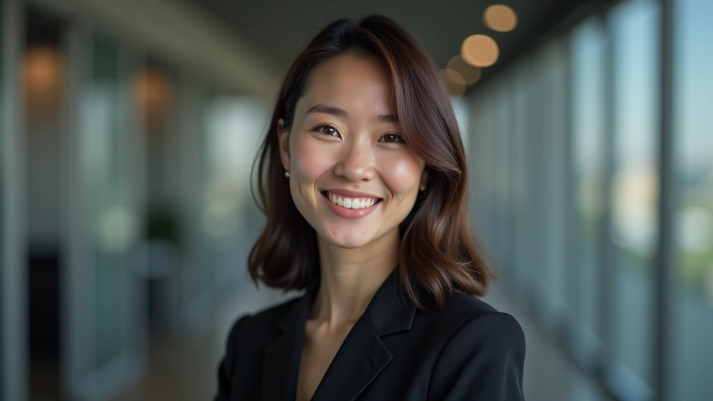 Profile photo of Sarah, director and founder of directory service, smiling confidently in professional setting